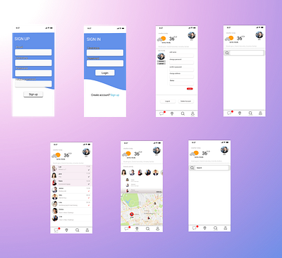 Design UI Chatt App Mobile figma mobile ui design