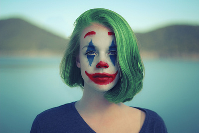 Joker Mask art artwork branding effect face girl joker makeup mask photoshop portrait woman