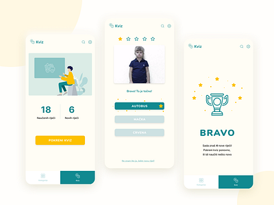 Miha - sign languague learning app quiz design kids app mobile app mobile app design quiz quiz app sign language uidesign uidesigner user testing ux ui ux designer