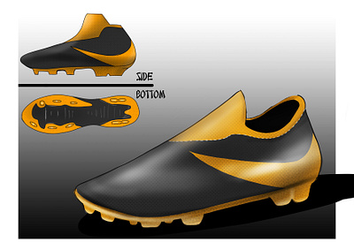 Football Shoe design for a client artwork concept design flat footwear design illustration product design