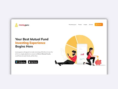 Home page for Moneyguru Mobile Application. 2danimation design fintech homepage illustration interactiondesign microanimation motiondesign responsive ui userinteraction