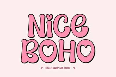 nice boho font creative gummy font party playful