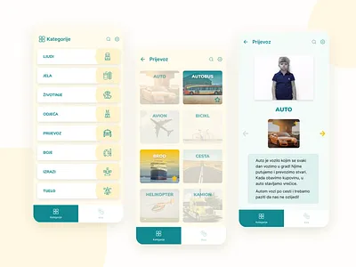 Miha - sign languague learning app app disabilities kids app mobile app sign language simple clean interface uidesign uidesigner user testing ux ui ux design ux designer