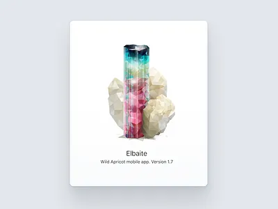 Elbaite crystal drawing elbite illustration poligon