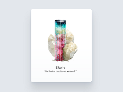 Elbaite crystal drawing elbite illustration poligon