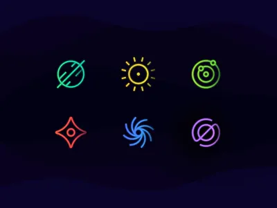 Astro Icons abstract astro astronomy futuristic icon icon set icons minimal space