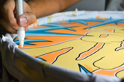 Sun Dye - Hand Painted Drum custom design drums graffiti illustration lettering montanacolors music sundye