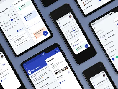 FlexiCal — Mobile App Concept app app concept calendar event fold foldable galaxy fold mobile note schedule todo ui