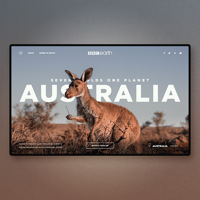 Australia - Documentary Series Landing Page app design concept dribbble homepage landingpage nature ui uidesign ux uxdesign webdesign website design