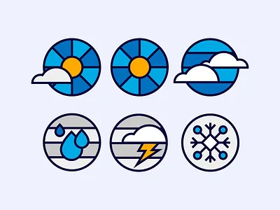 Weather Icons clouds icon icons rain snow storm sunny thicklines weather weather forecast
