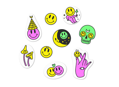 acid stickers acid freepik illustration sticker trotyl nat