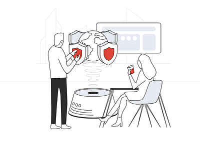 security illustration design discussion drinking illustration isometric isometric art management security ui web