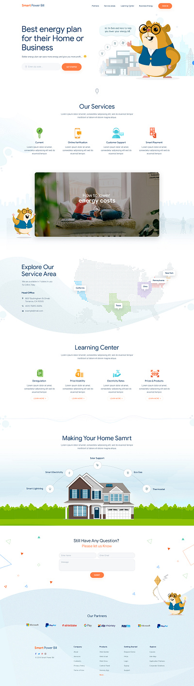 SmartPowerBill creative creative design design illustration typography ui vivekwebsitedesign web design website