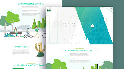 Maringa 100 anos - Website brazil city green interface maringa parana ui web webdesign