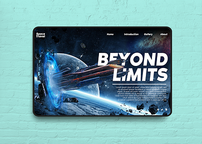 Space Travel : Self Project design landing page surrealism typography ux web website
