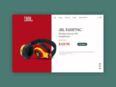 JBL - Single Product Page jbl singleproduct ui design ux web webdesign
