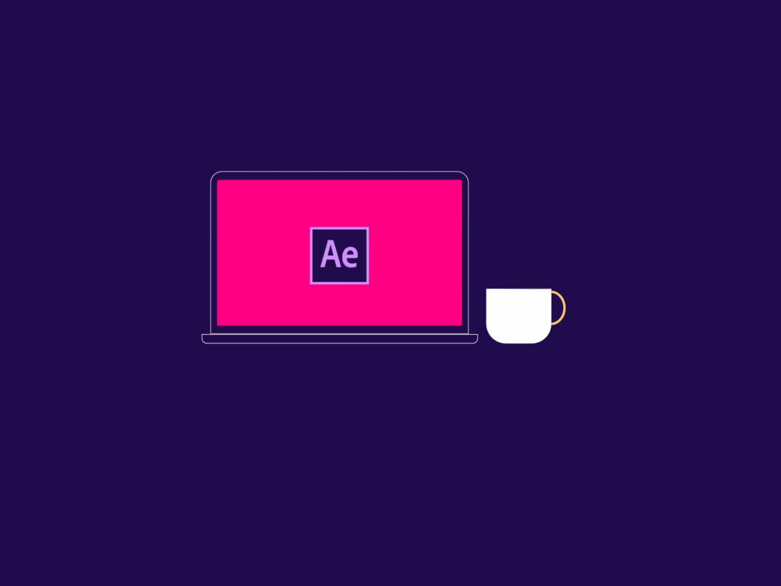 My Morning Routine 2d after effects animation coffee good morning illustration laptop minimal morning motion motion design motion graphics motivation quote routine simple work workspace