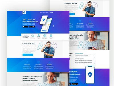 APP ASO - Auto Serviço Online - Landing Page app branding design minimal ui ux web website