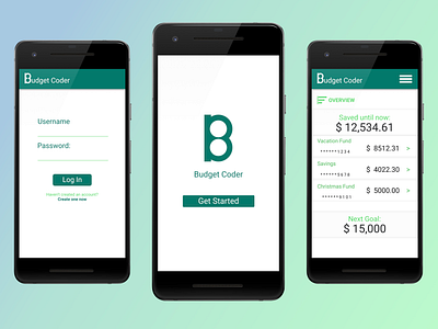 Financial Savings App android app design flat materialdesign minimal