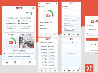 App design - DTT app app design application blue dtt grey lightblue mobile app mobile app design mobile application mobile apps orange ui design uidesign ux ux ui ux design uxdesign uxui