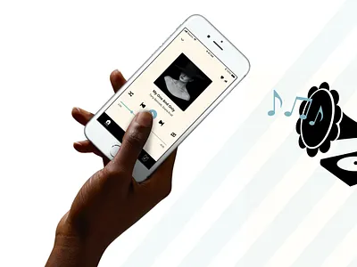 Music App UI Design app branding design flat illustration ios logo ui web