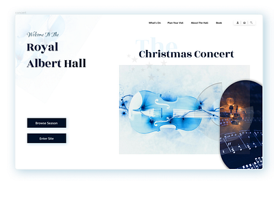 concert hall landing page christmas concept concert ideas landing page design music ui webdesign website