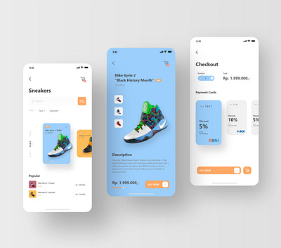 Sneakers Shop App app branding design illustration minimal typography ui ux vector web