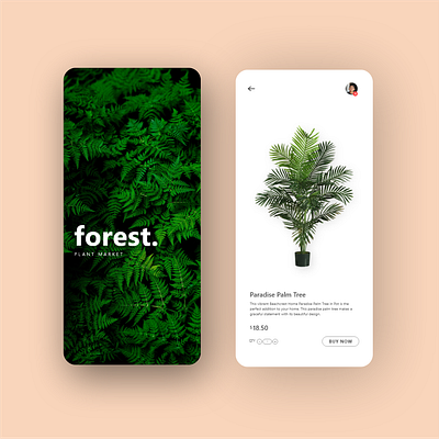 Plant Shop App app art branding design illustration minimal typography ui ux web website