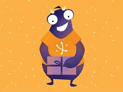 christmas time brandhero christmas christmas card creation illustration monster snow