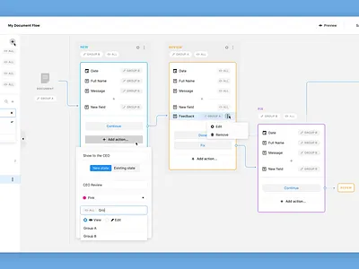 Business Process Builder Concept b2b backend blockchain builder cabinet complex concept constructor desktop flow scheme ux uxui web