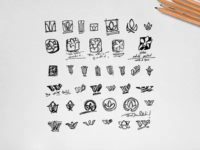 Shape Explorations behindthescene branding exploration graphic identity india logo pencil shape sketch typography wip