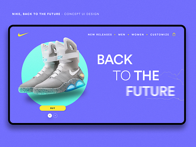 Nike Concept Landing Page - UI Design backtothefuture design minimal nike one page shoe sneaker typography ui ui ux ux website