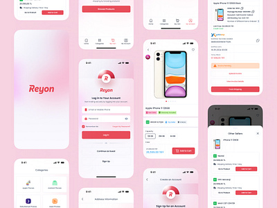 Reyon - B2B Marketplace app b2b clean e commerce marketplace ui ux