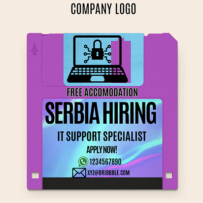 Retro/Innovative UI for a Job Poster branding design graphic design ui