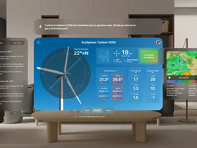 Turbine Details UI (Apple Vision Pro) apple vision pro ui ux