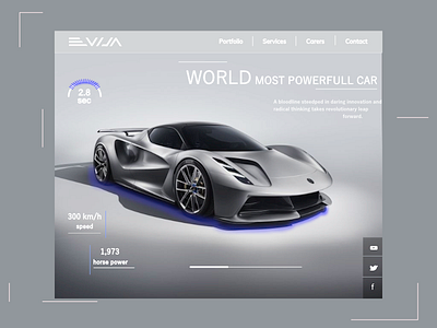 car Lotus_Evija car clean css landing page minimalistic ui ux webdesign website