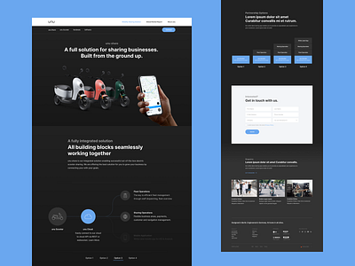unu share blue clean dark electric scooter graphic share ui unu ux