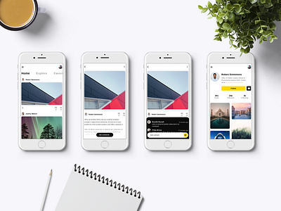 Photo Sharing App app app design app screen camera design instagram mobile app photo photo app photo sharing photograph photos profile social social app ui ui design ux