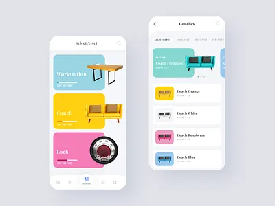Asset booking app asset asset booking assets booking colours design facility facility management app facility manager flat gromulski ios mobile sketch ui ux uxui