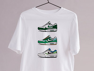 Le Menthol - Kicks&Tees (Tee-shirt) airmax art branding colors flat french illustration nike sneakers tee shirt tshirt vector