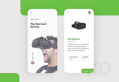 Shinecon VR App design ui ux