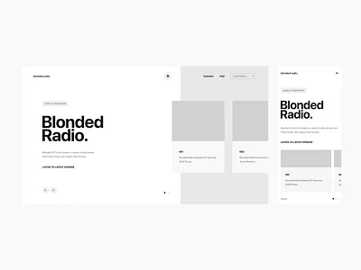 Blonded Radio Wireframe Exploration Pt. 1 blonded design digital frank ocean grid icon interaction layout mobile music prototype responsive typography ui ui cards ux website