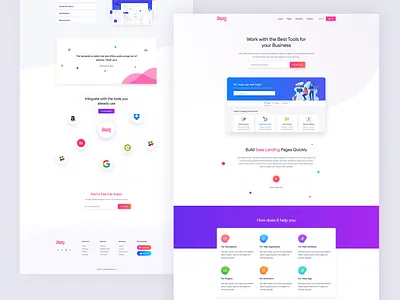 Saas Landing Page clean design creative design gradient home page illustration landing page saas saas app saas landing page saas website ui ux website design