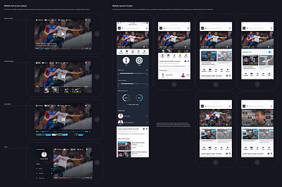 Football mobile video player app football football app interaction interactions mobile mobile player soccer ui ux video player