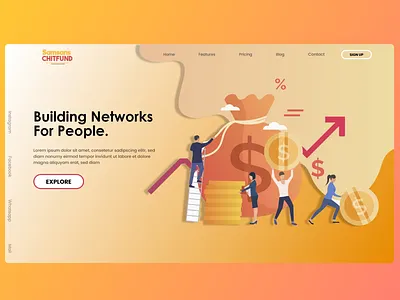 chitfund landing page concept design designer illustration logo ui ui ux uidesign uiux vector webdesign