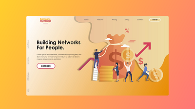 chitfund landing page concept design designer illustration logo ui ui ux uidesign uiux vector webdesign