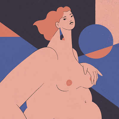 Nude colors digital digital art digital illustration drawing illustration nude photoshop portrait procreate woman