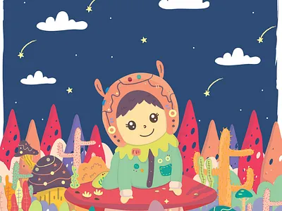 Baby Astronaut character design childrens illustration digital digital illustration illustration vector vector illustration