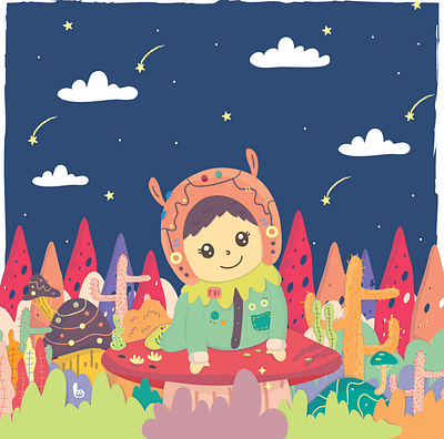 Baby Astronaut character design childrens illustration digital digital illustration illustration vector vector illustration