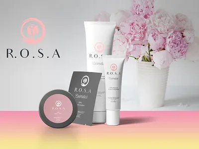 Cosmetics and Beauty Logo badge banner ad brand branding design flat icon identity illustrator minimal